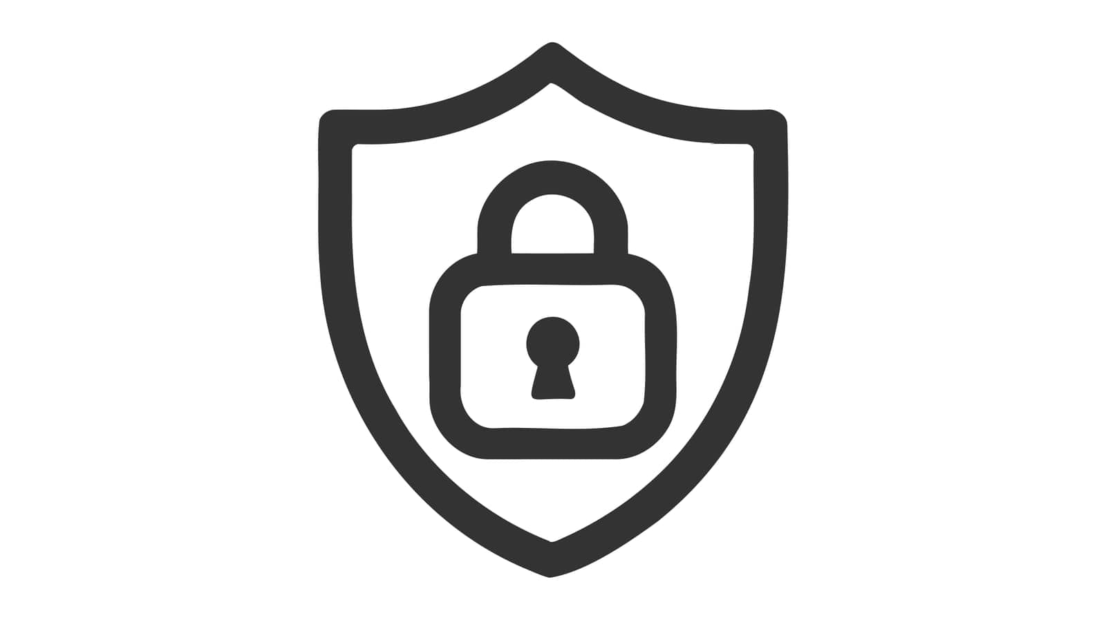 Shield icon. Shield with a checkmark in the middle Protection icon concept by Artisttop