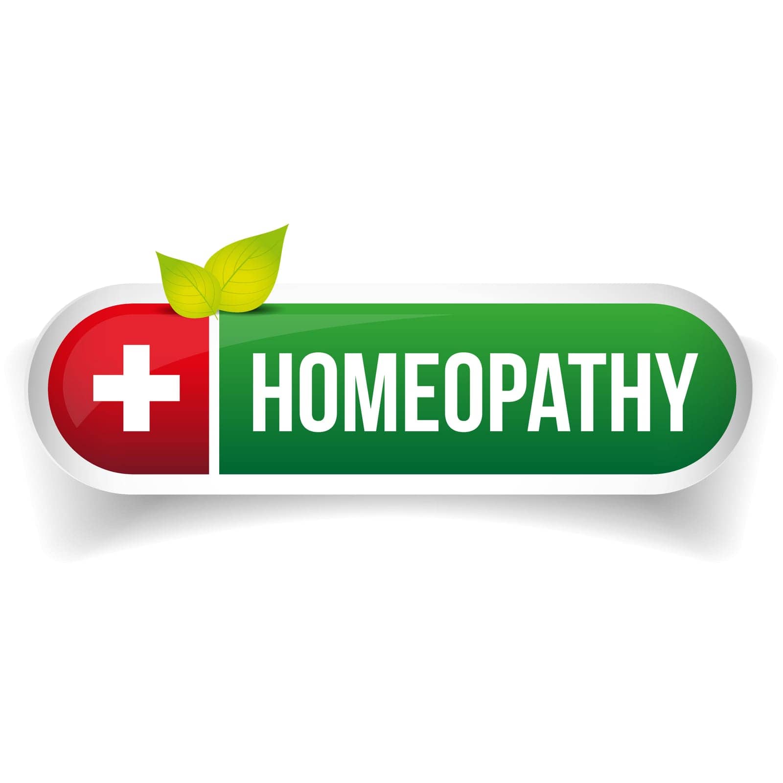 Homeopathy, alternative medicine logo vector