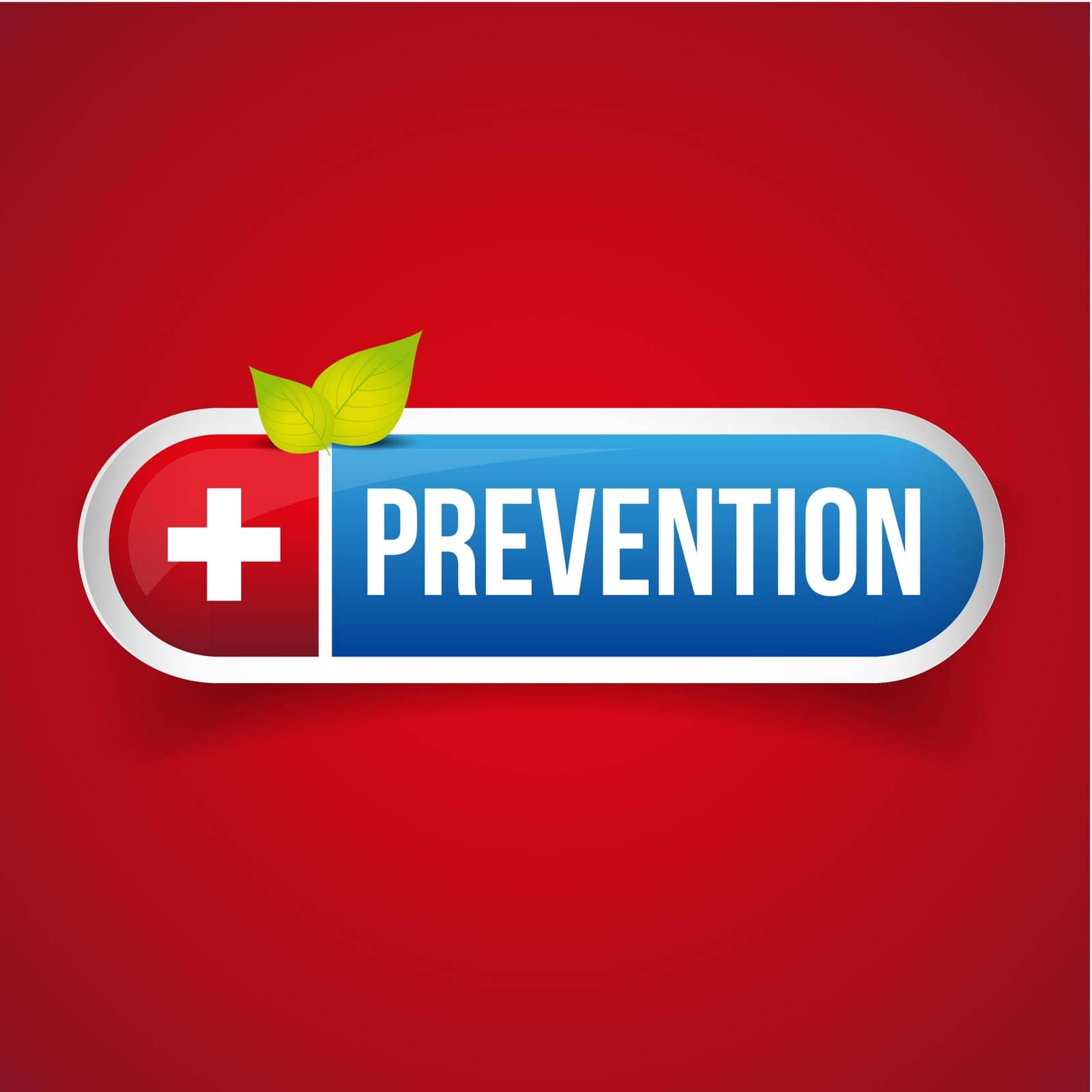 Prevention button vector icon