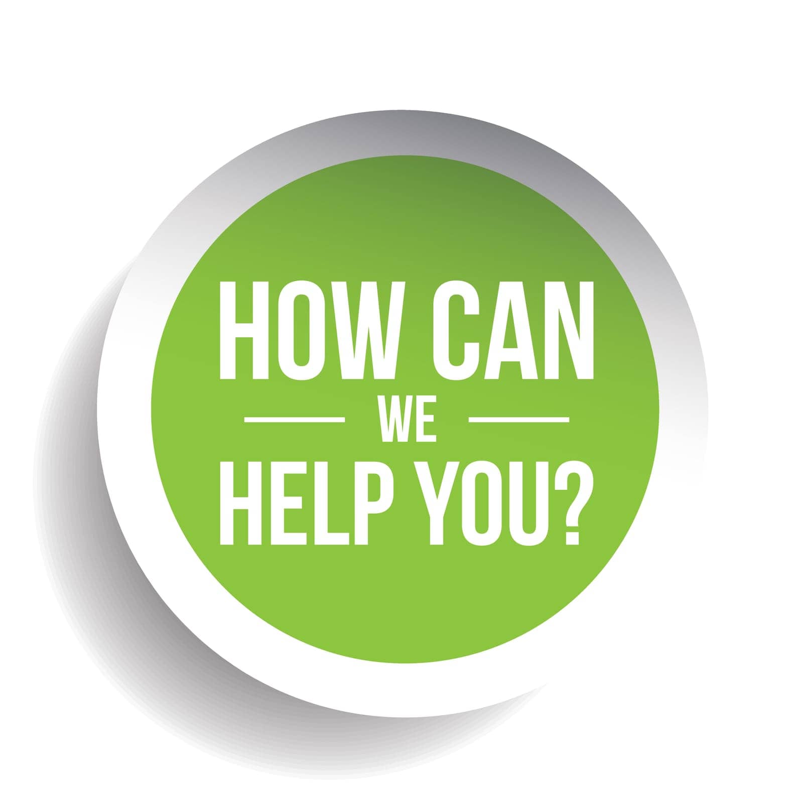 How can we help you? Vector label