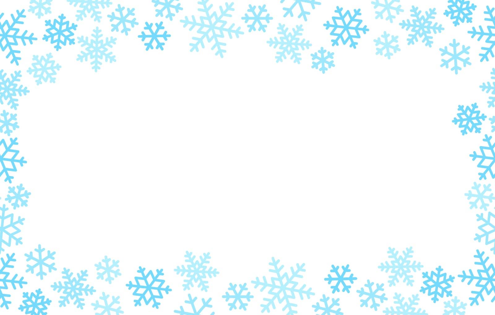 snow frost frame decorative ornament vector background