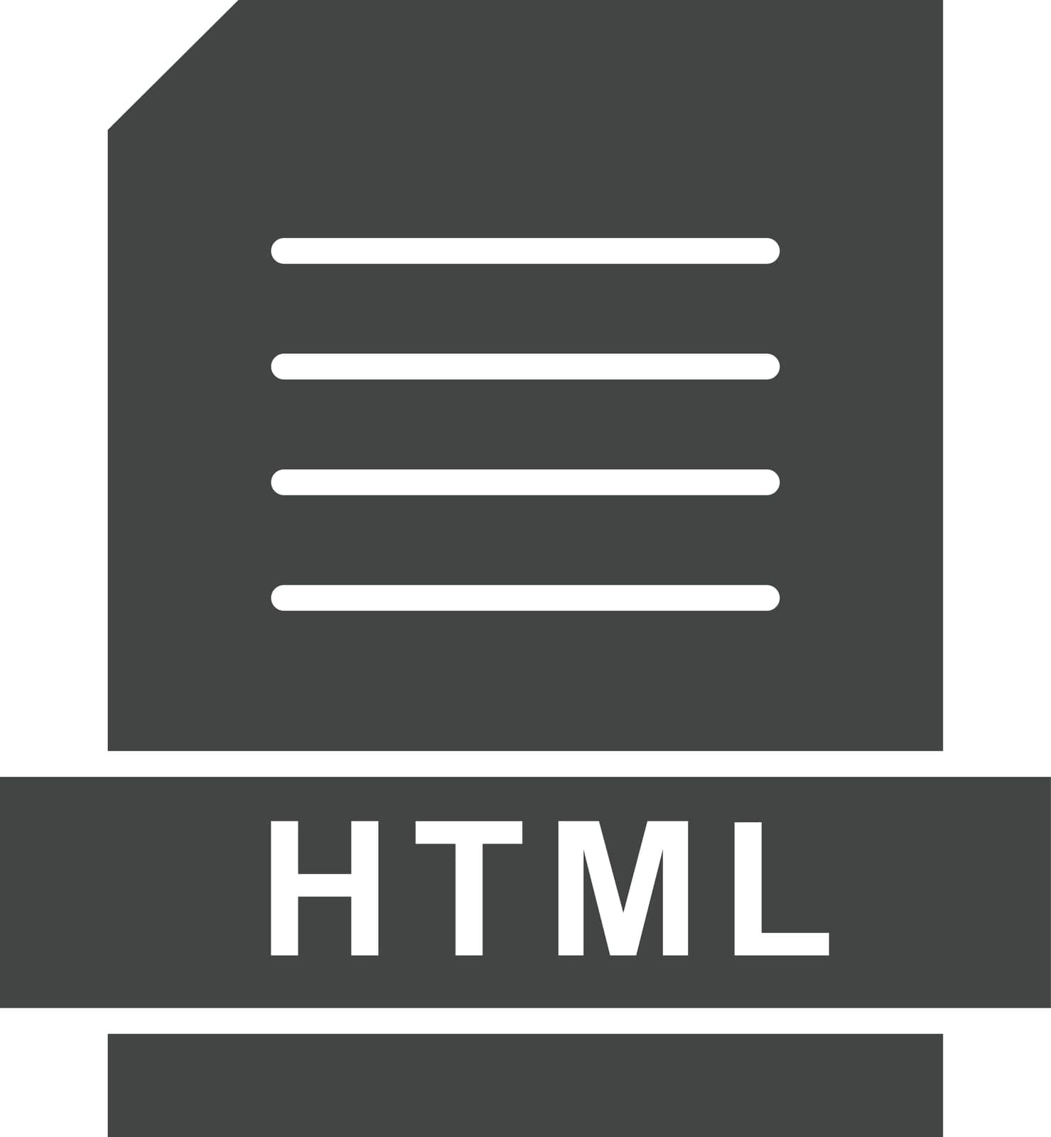 HTML icon vector image. by ICONBUNNY