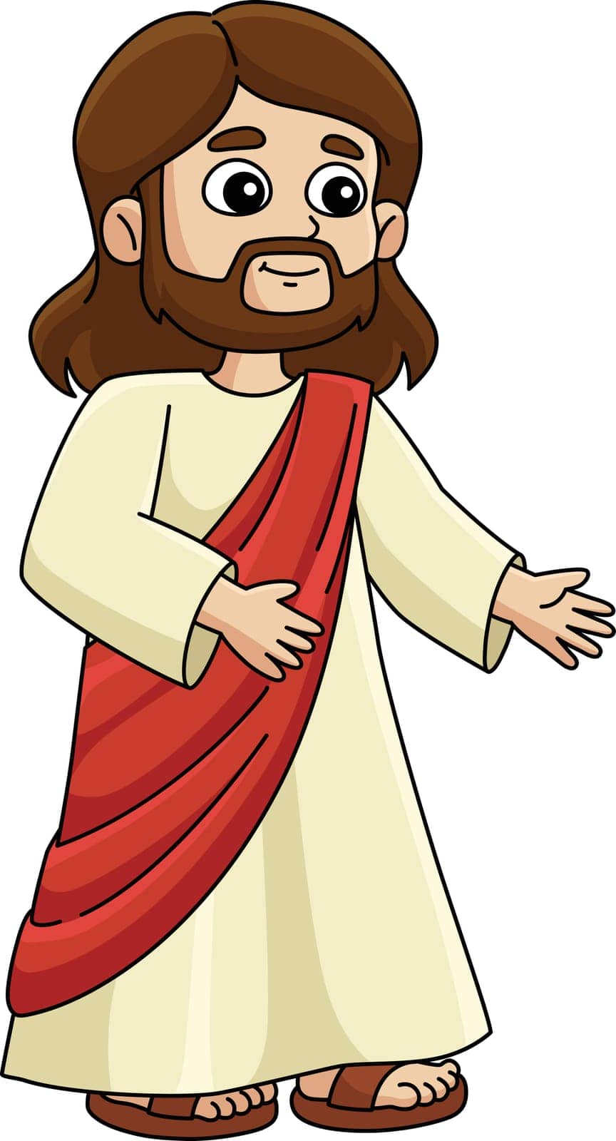 This cartoon clipart shows a Jesus the Messiah illustration.