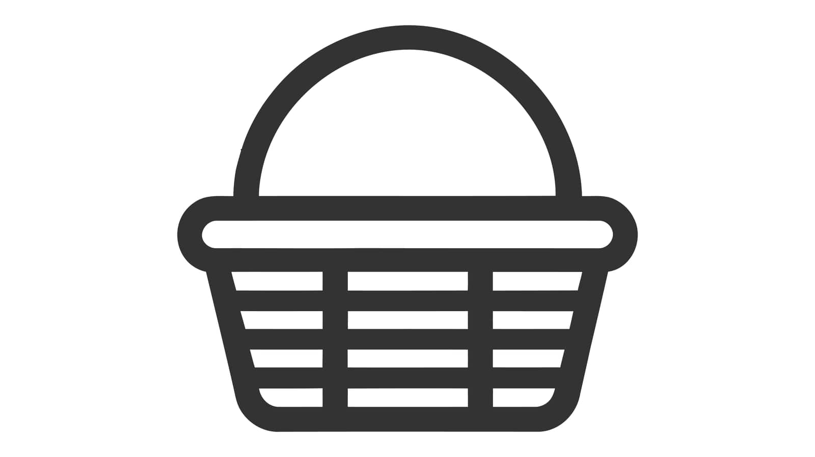 Basket flat vector icon. Buy flat vector icon. Market flat vector icon.