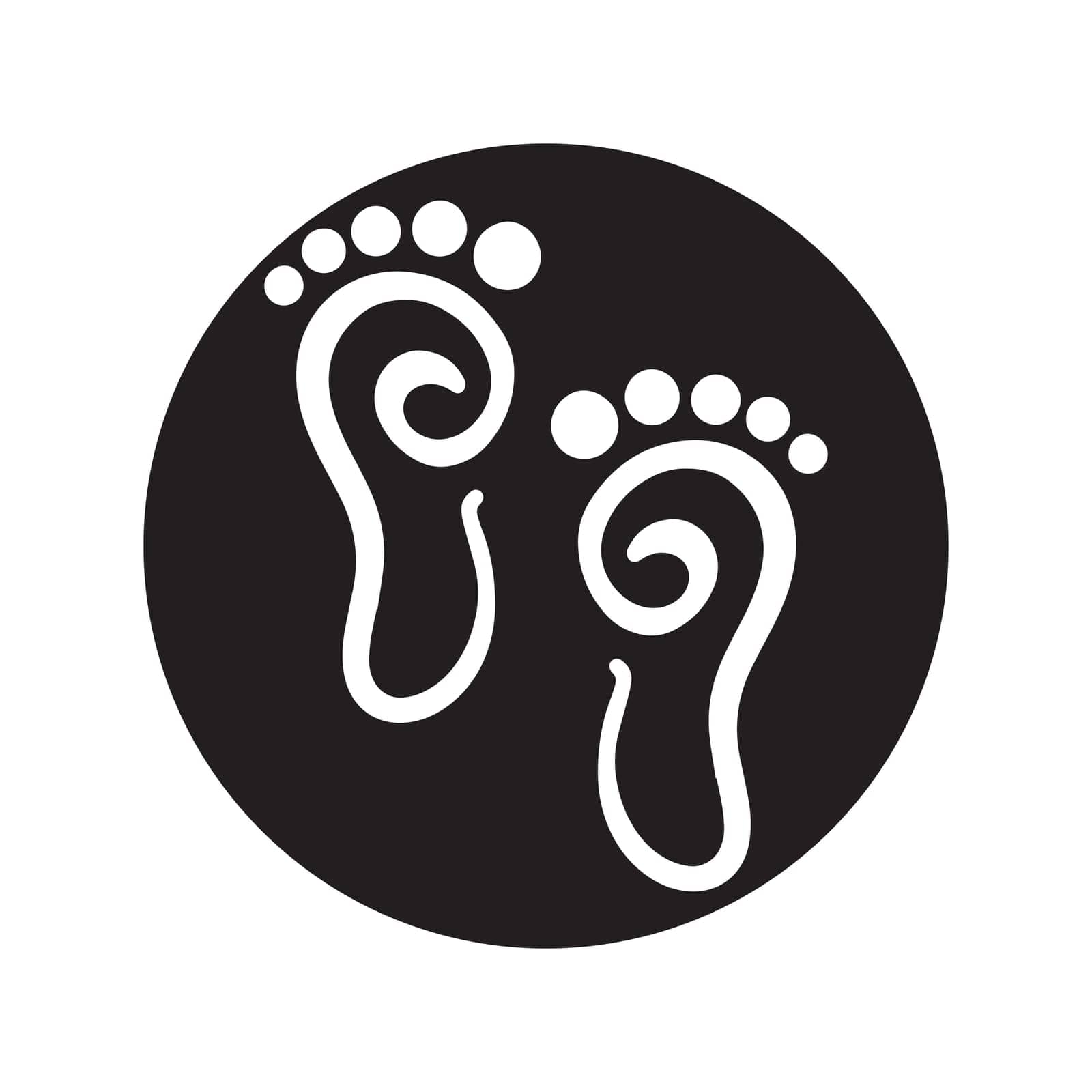 Foot and care icon logo template  Foot and ankle healthcare by Mrsongrphc