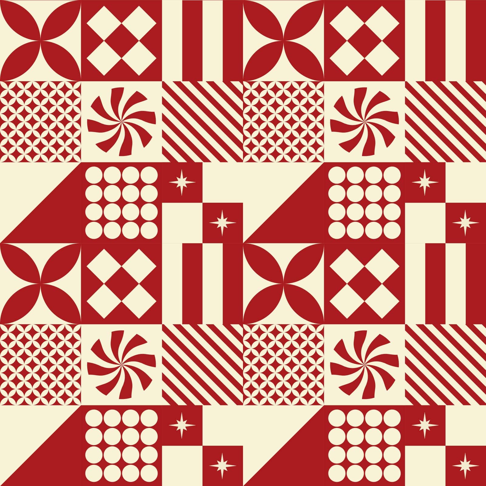 Decorative new year and xmas design pattern print by Sonulkaster