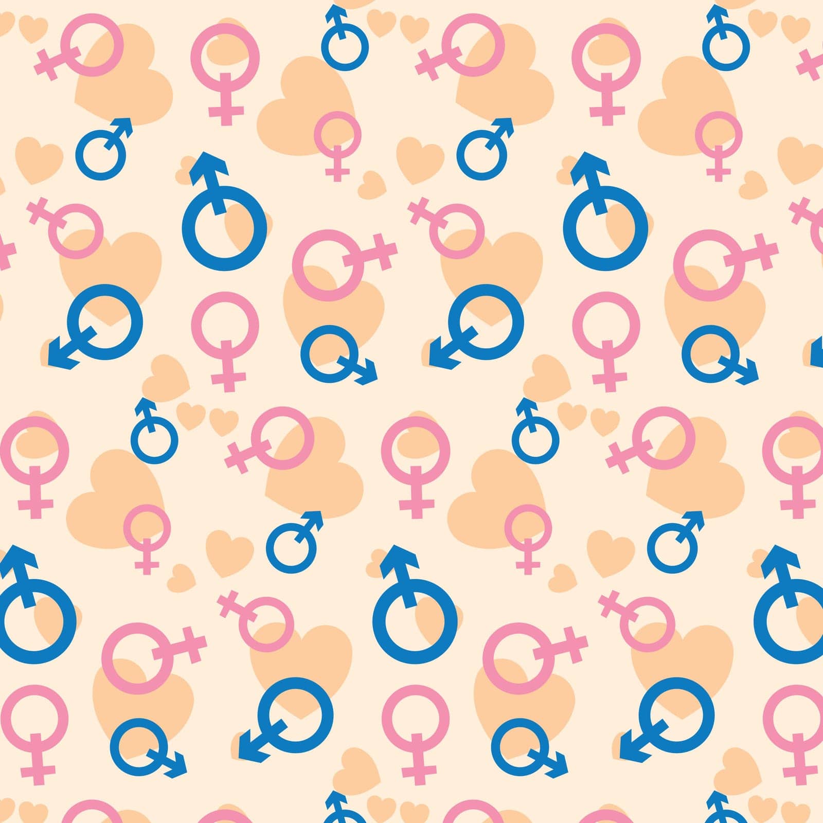 lgbt community background, man, woman, seamless pattern, gentle color, vector graphics, flat design, for textile