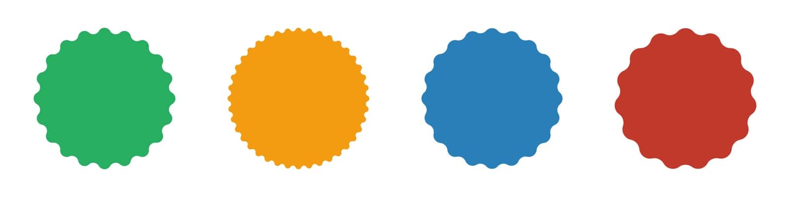 Badge label icon set different colours by misteremil