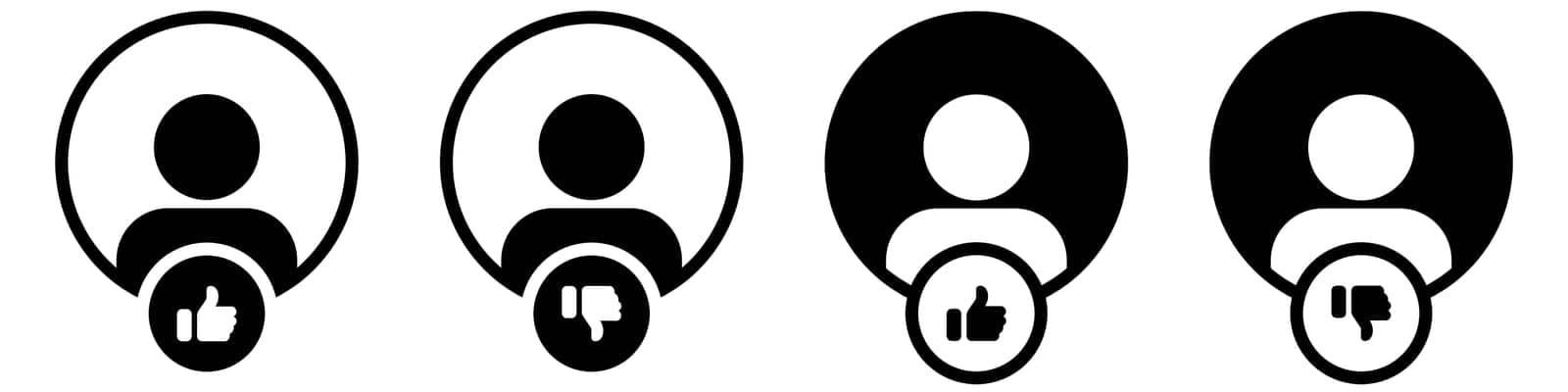 User icon symbol set simple design