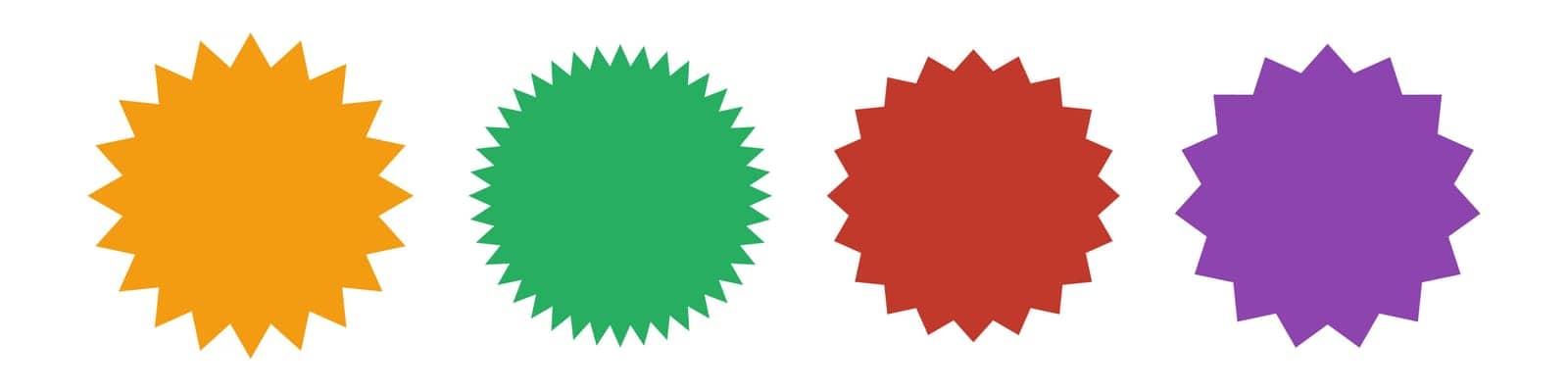 Badge label icon set different colours