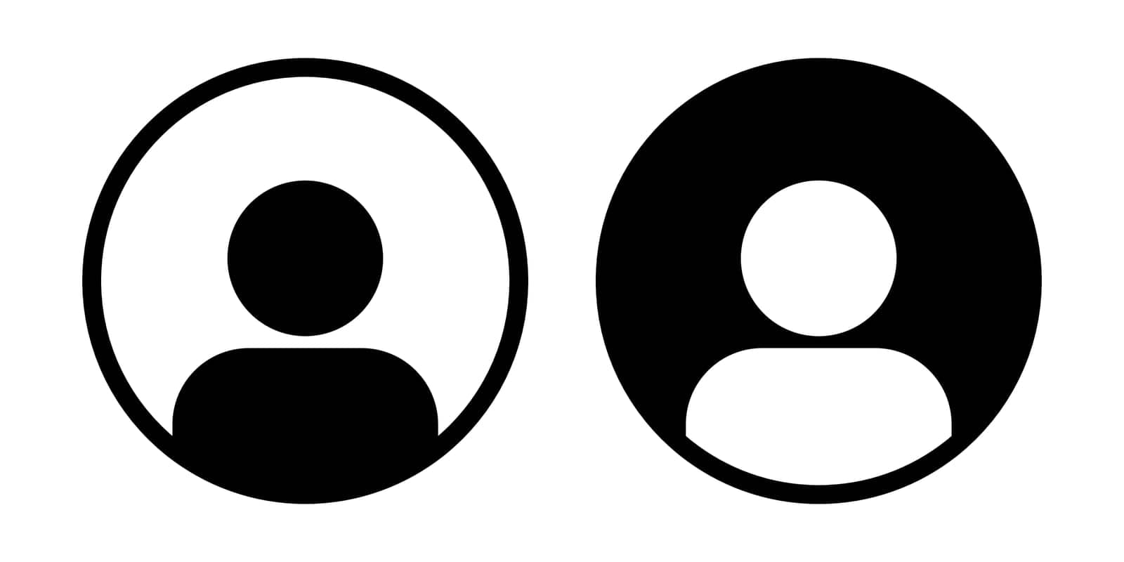 User icon symbol simple design