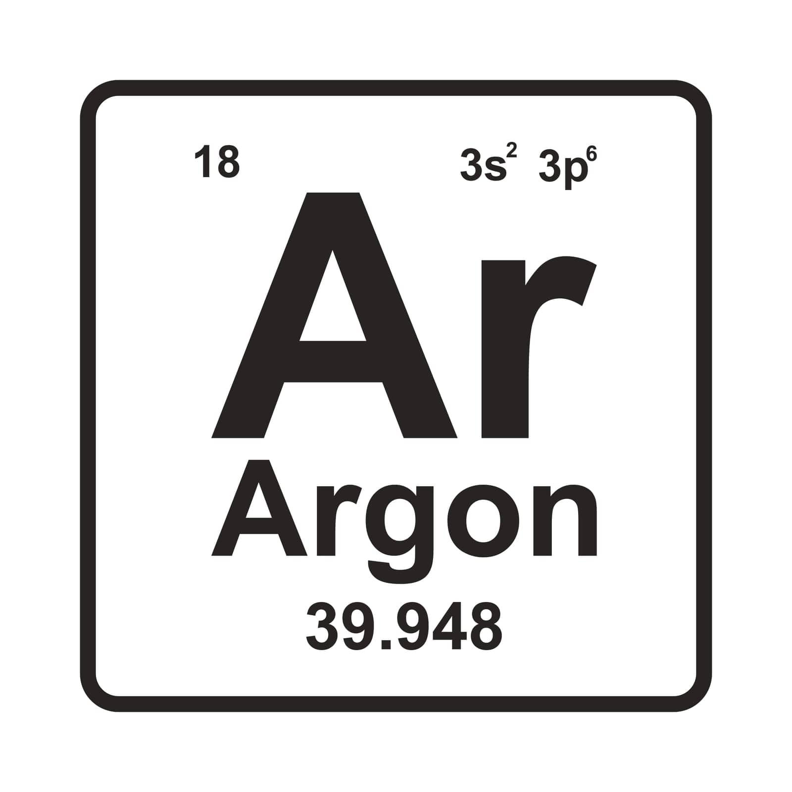 Argon element icon vector illustration symbol design
