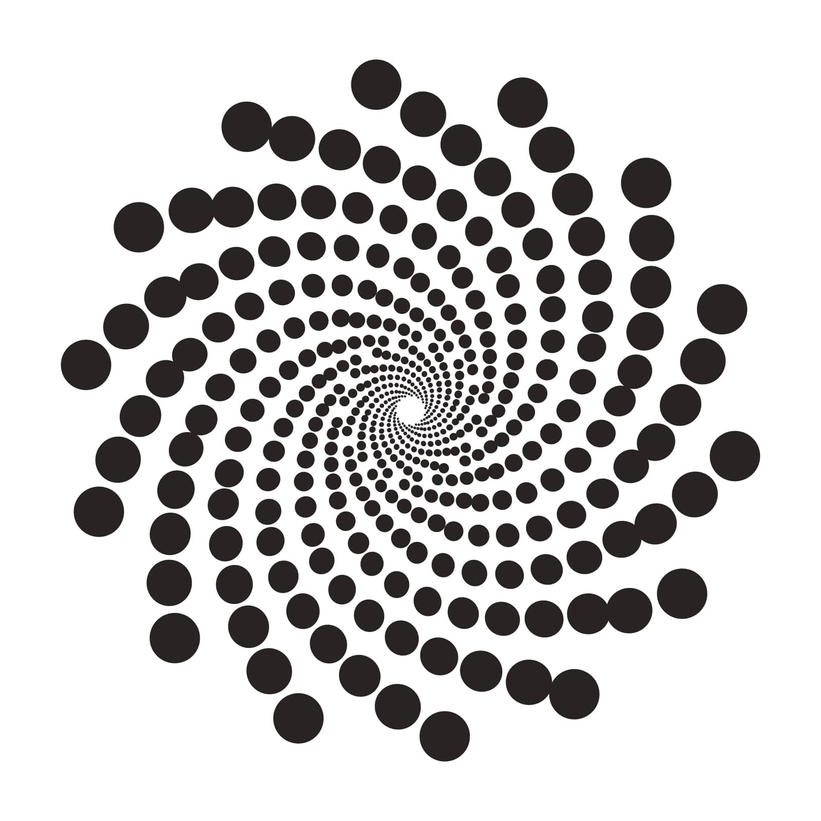 circular halftone dots background illustration design