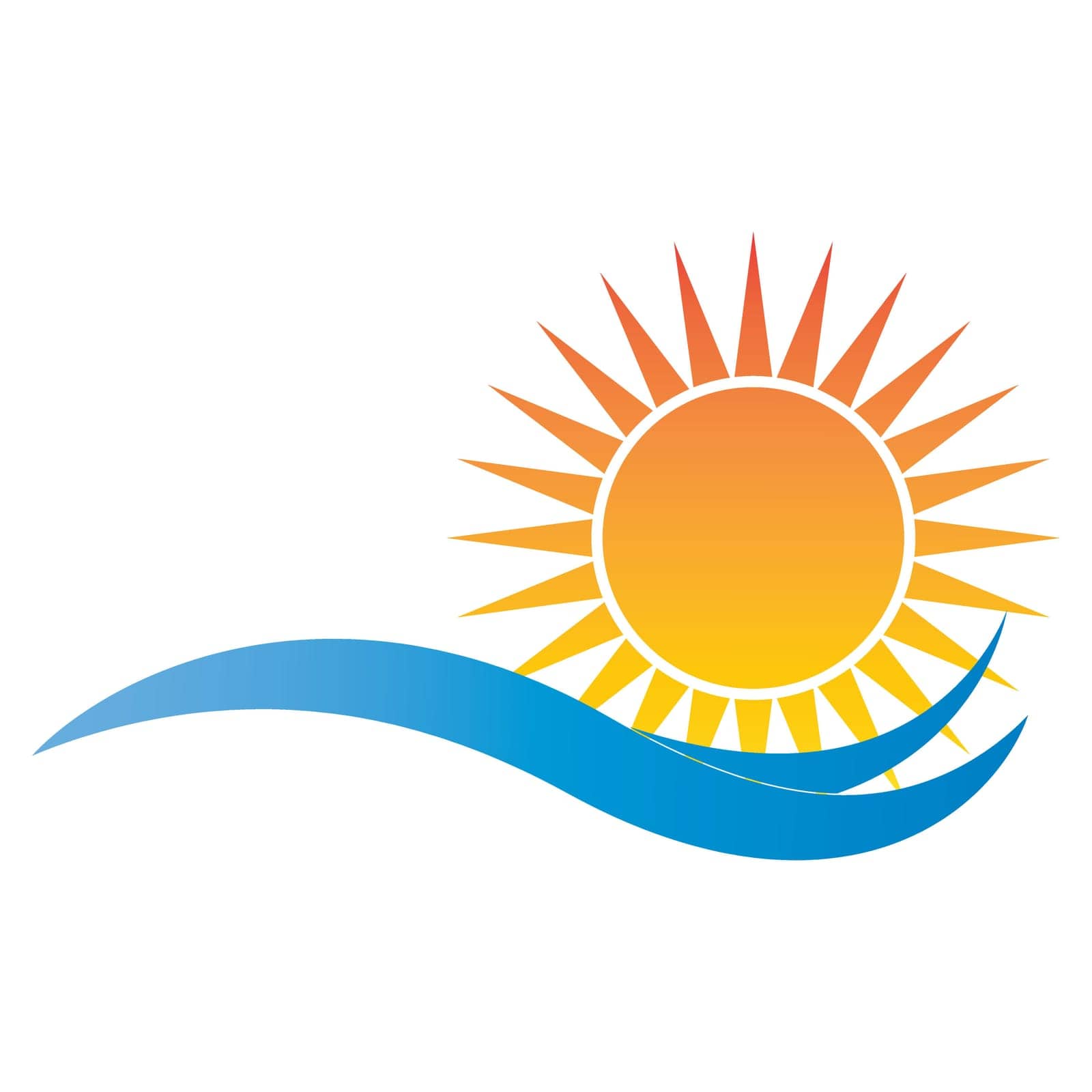 sunset icon, vector illustration template design