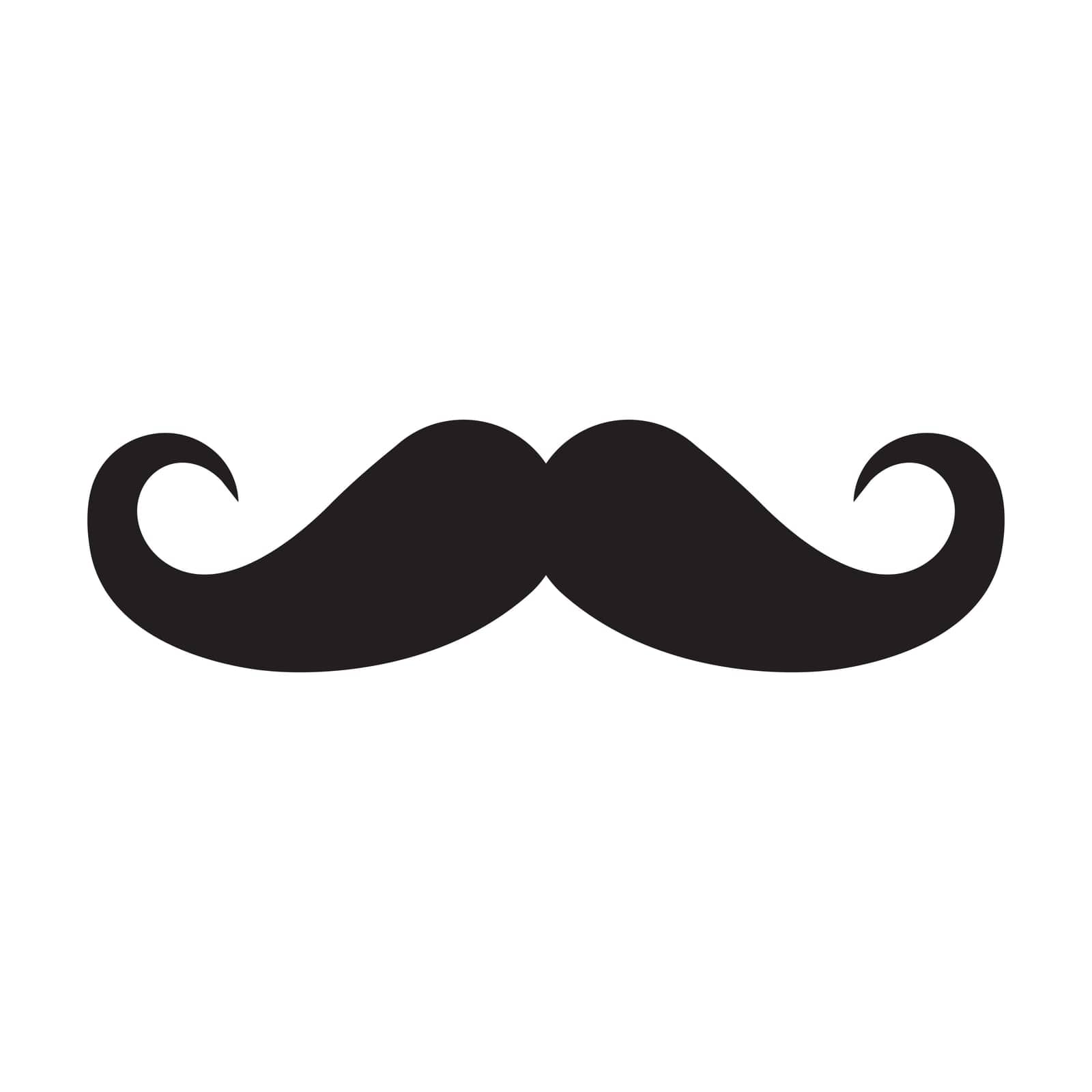 Mustache vector icon,illustration template design