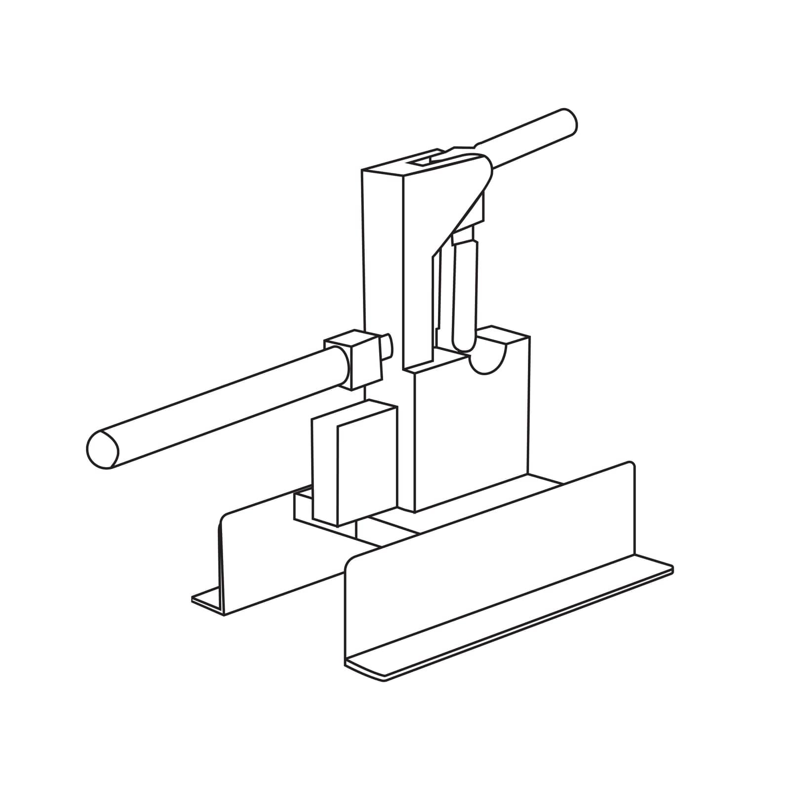 Glass cutting machine icon,vector illustration template design