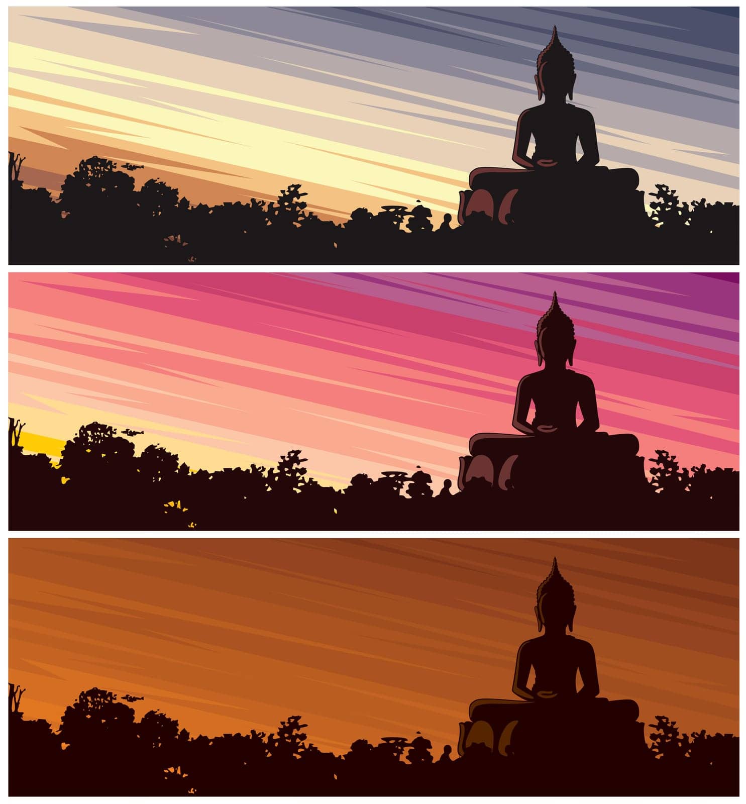 Buddha Dusk Backgrounds by Malchev