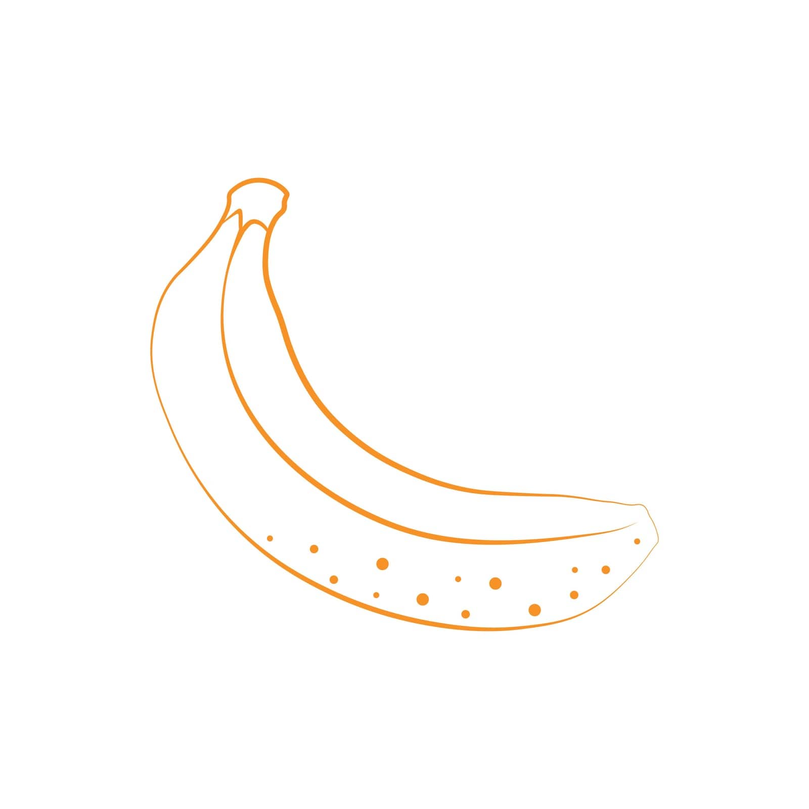 Banana coloring book. The image of a banana in the form of a children s coloring book. A tropical fruit. Vector illustration isolated on a white background by NastyaN
