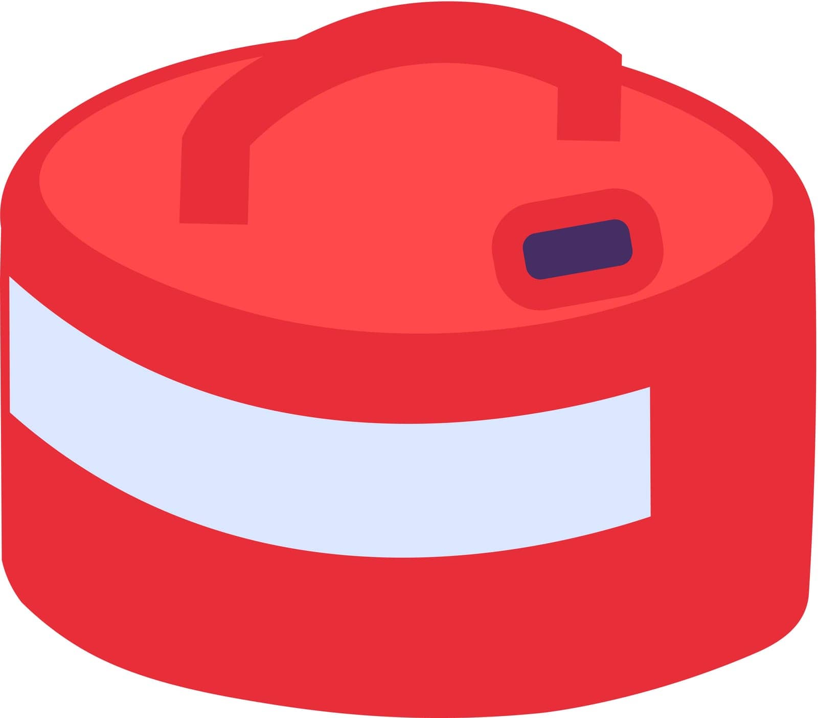 Flat Hazardous Waste Red Travel Gas Cylinder Icon by barsrsind