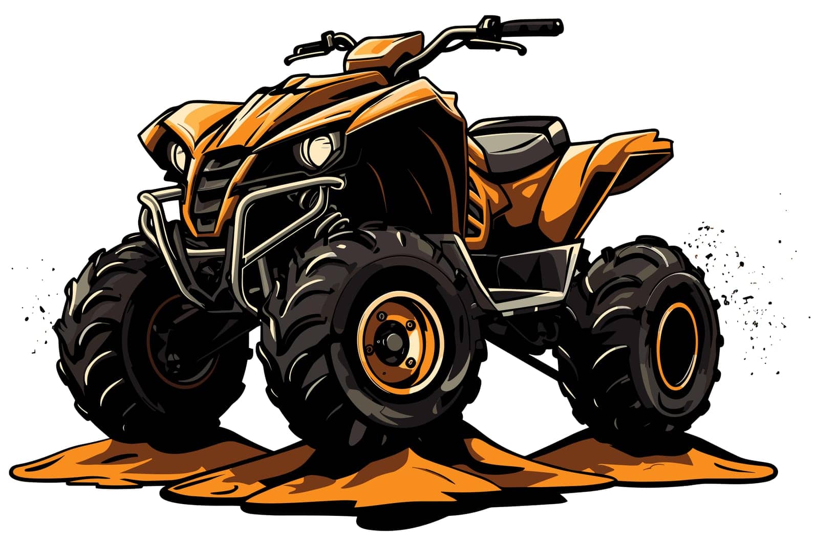 ATV on Sand Isolated by Malchev