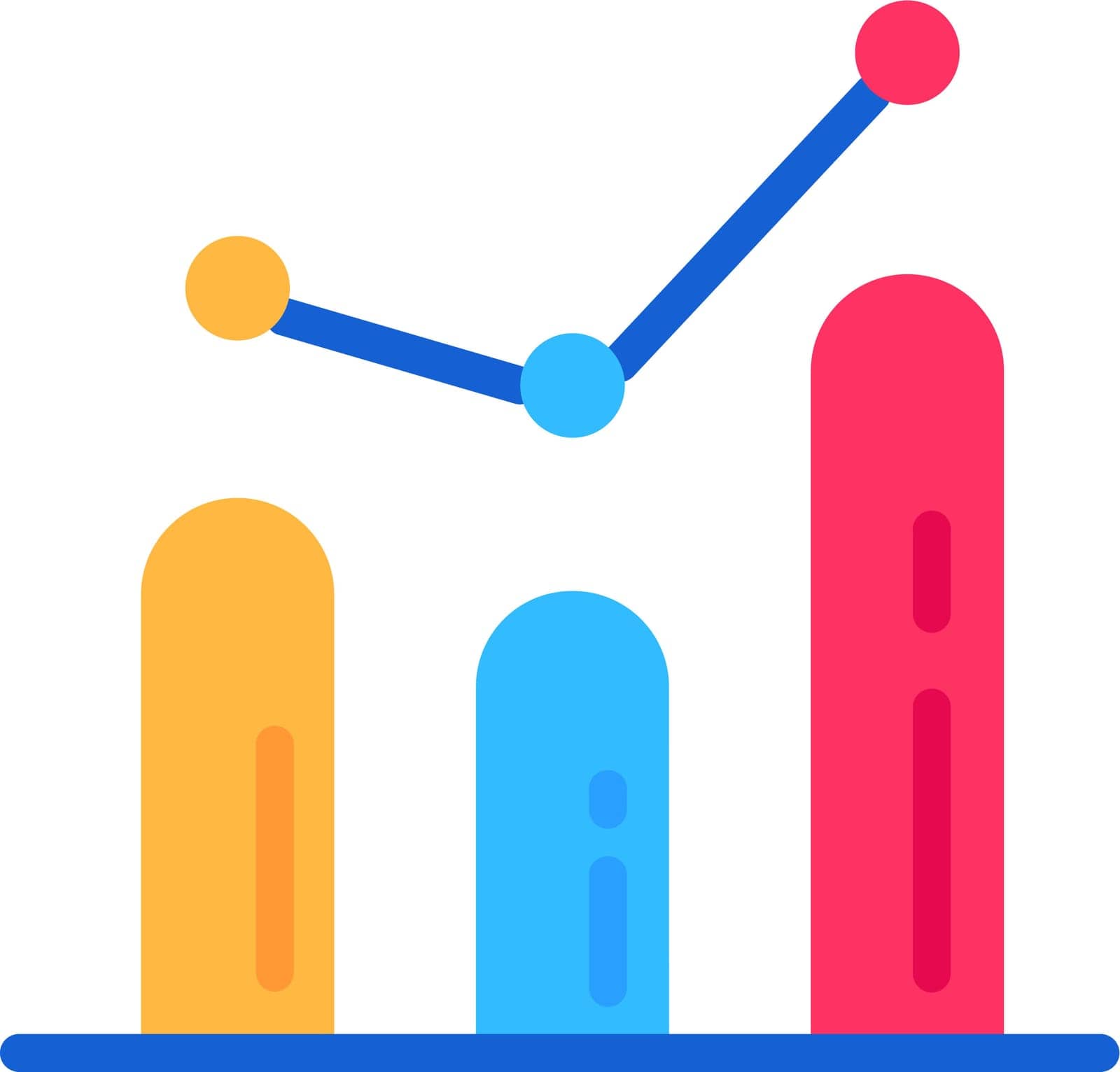 Online Business Statistics Diagram Flat Icon by barsrsind