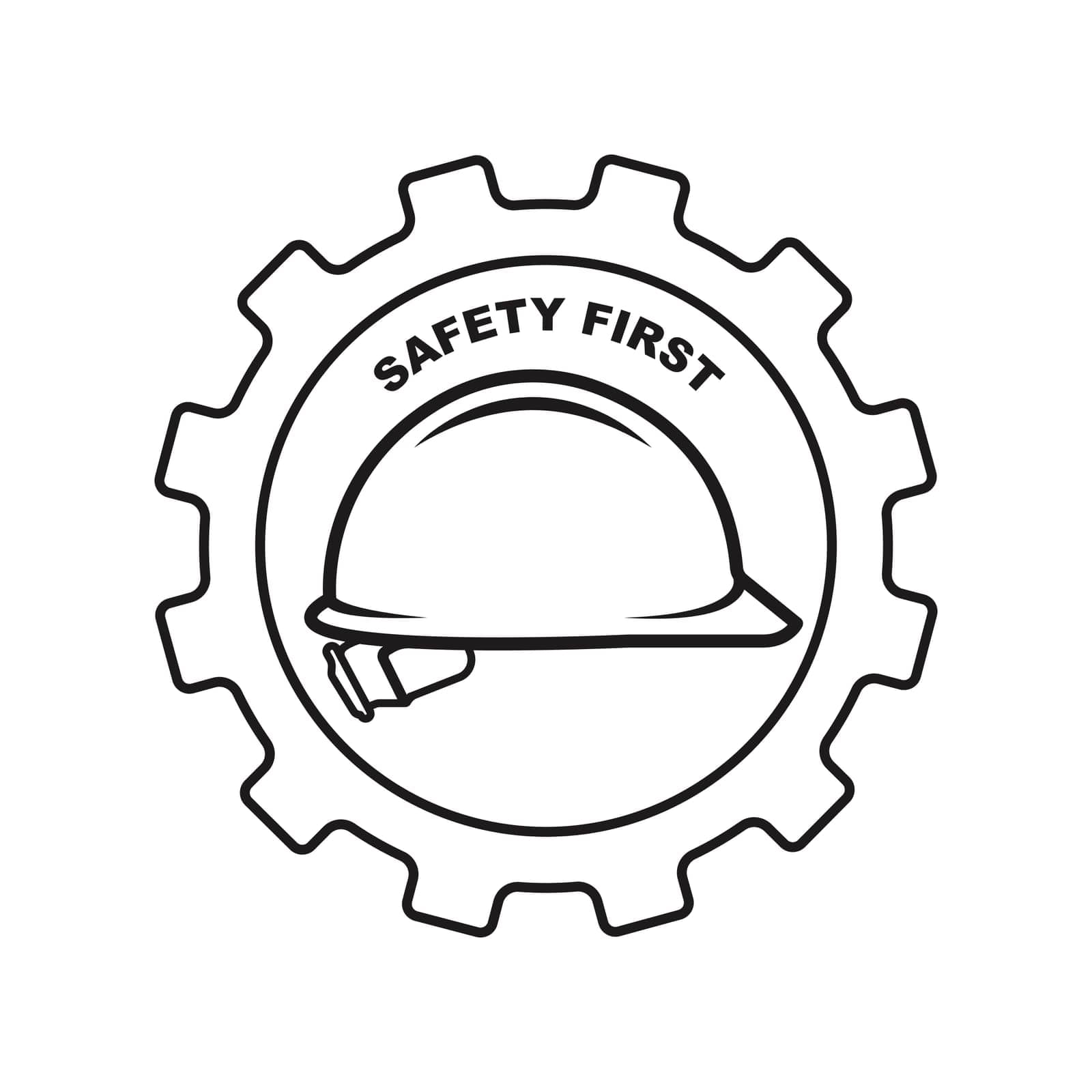 Safety first logo,vector illustration symbol design