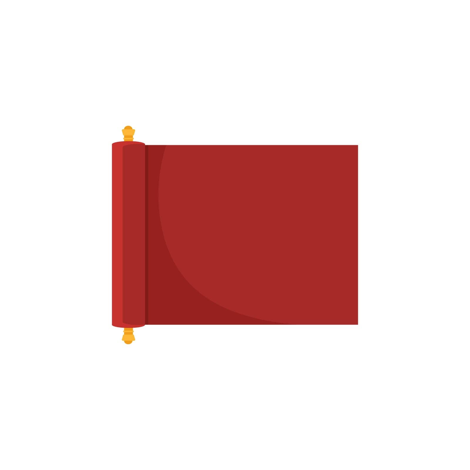 Chinese red blank scroll by Popov