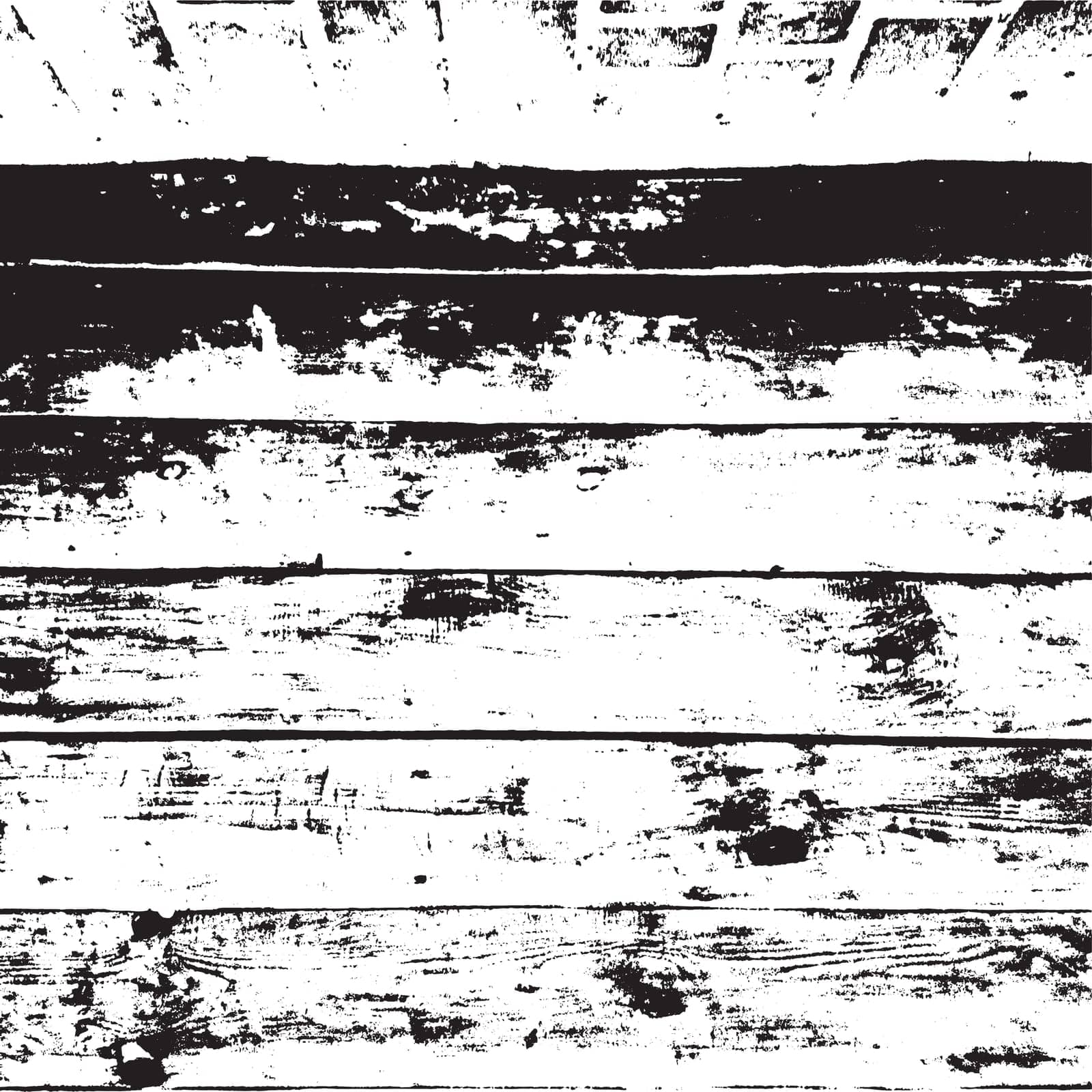 Distressed grainy wood overlay texture. Grunge wooden planks messy background. Dirty rustic empty cover template. Rural fence wall backdrop. Weathered aging design element. EPS10 vector.