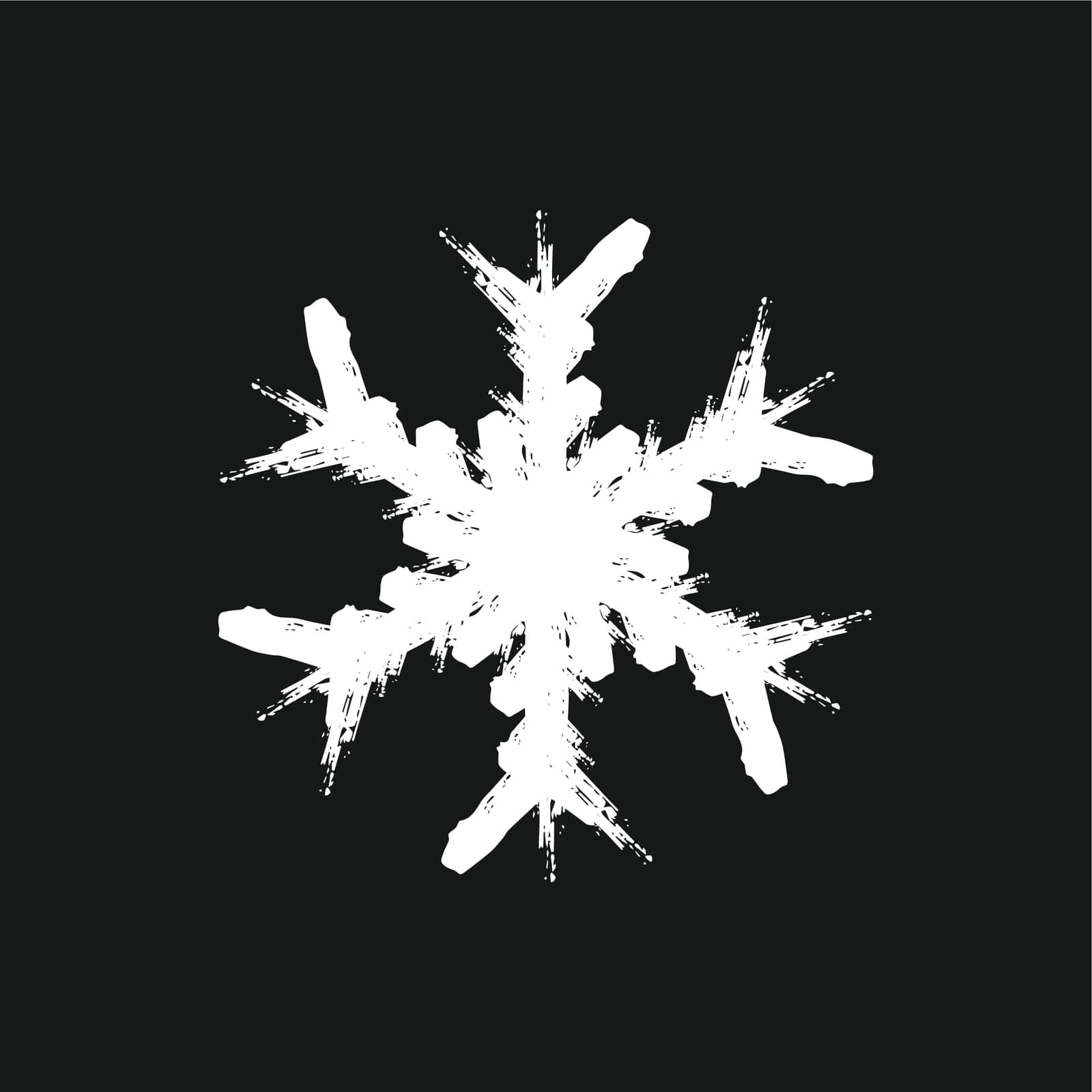 Grunge Isolate Snowflake by benjaminlion