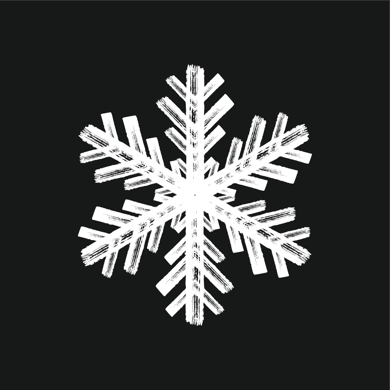 Brushed Isolated Snowflake by benjaminlion