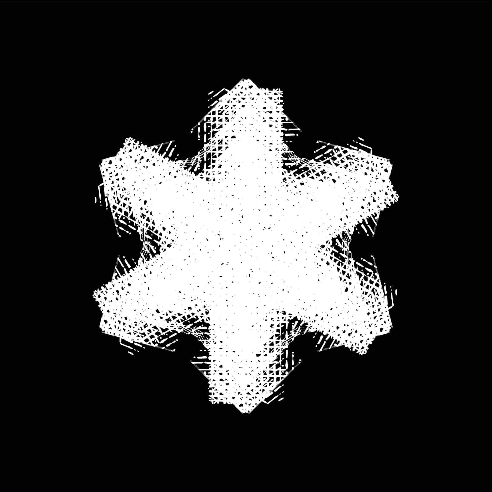 Grunge Isolated Snowflake by benjaminlion