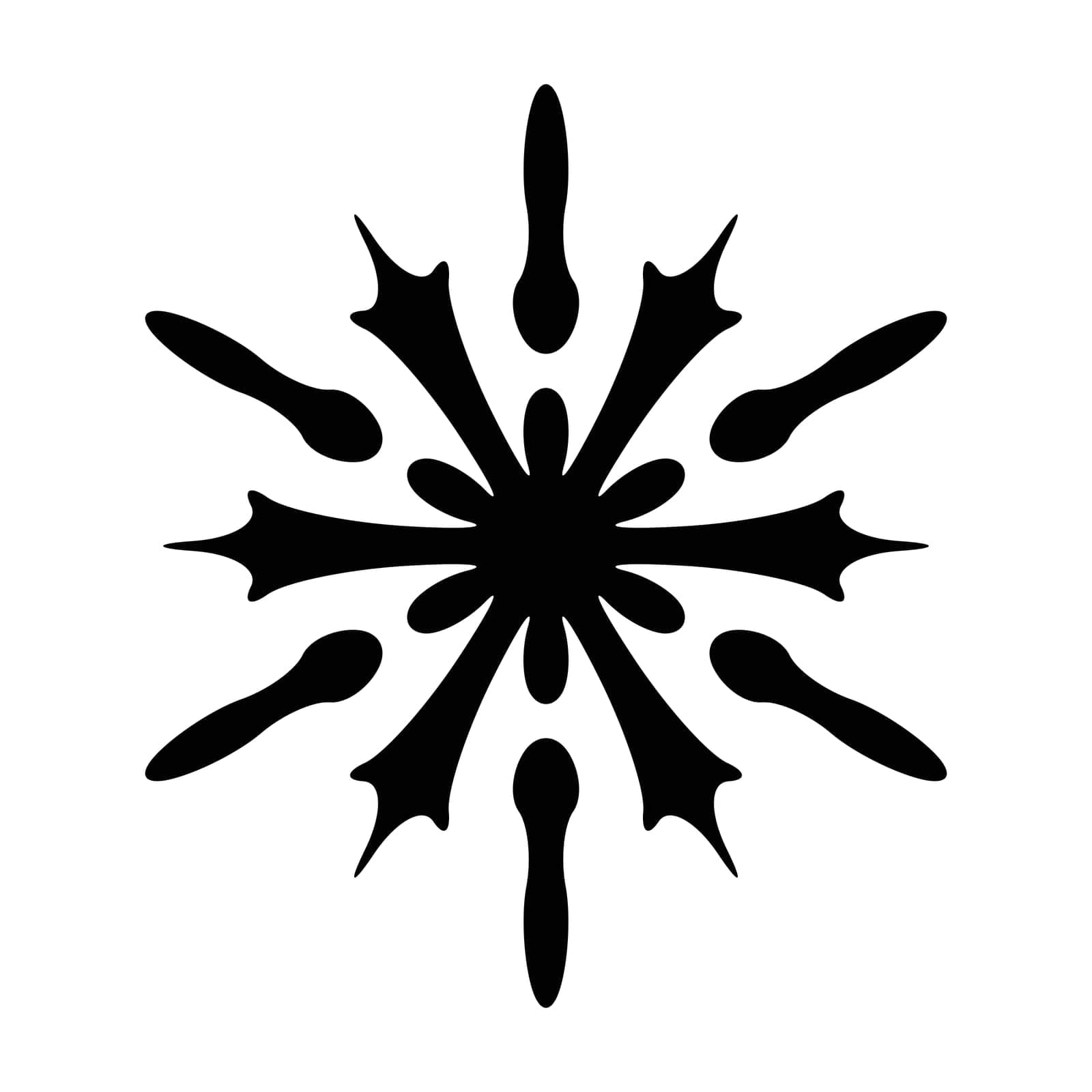 Simple Snowflake Isolated by benjaminlion