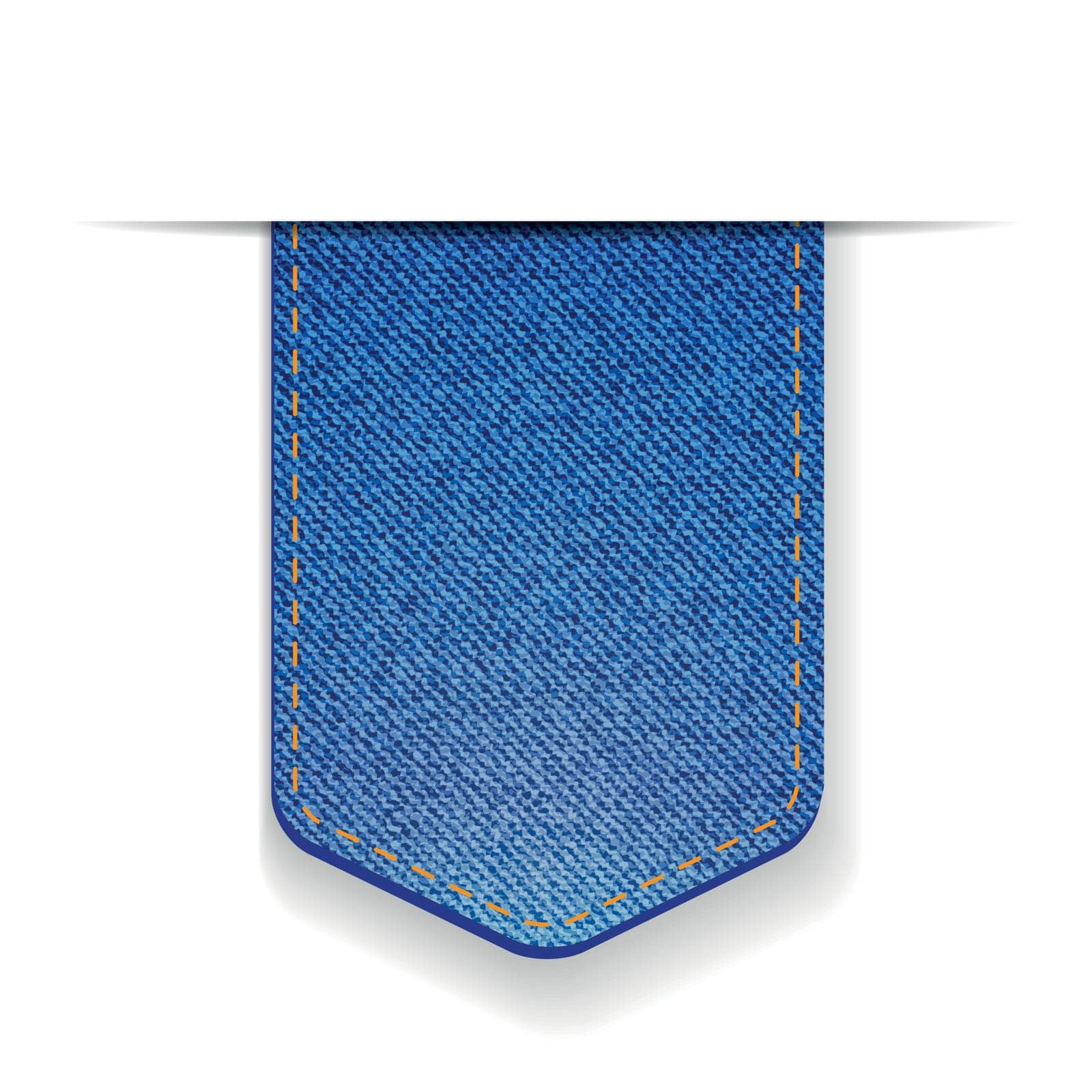 Denim fabric background vector label blue