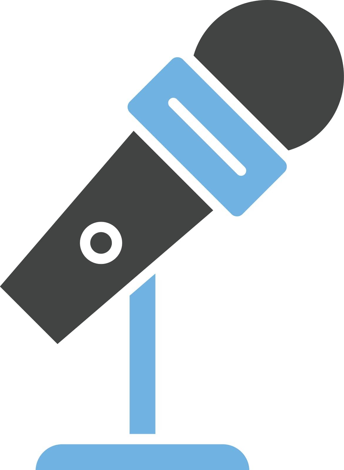 Mic Stand icon vector image. by ICONBUNNY