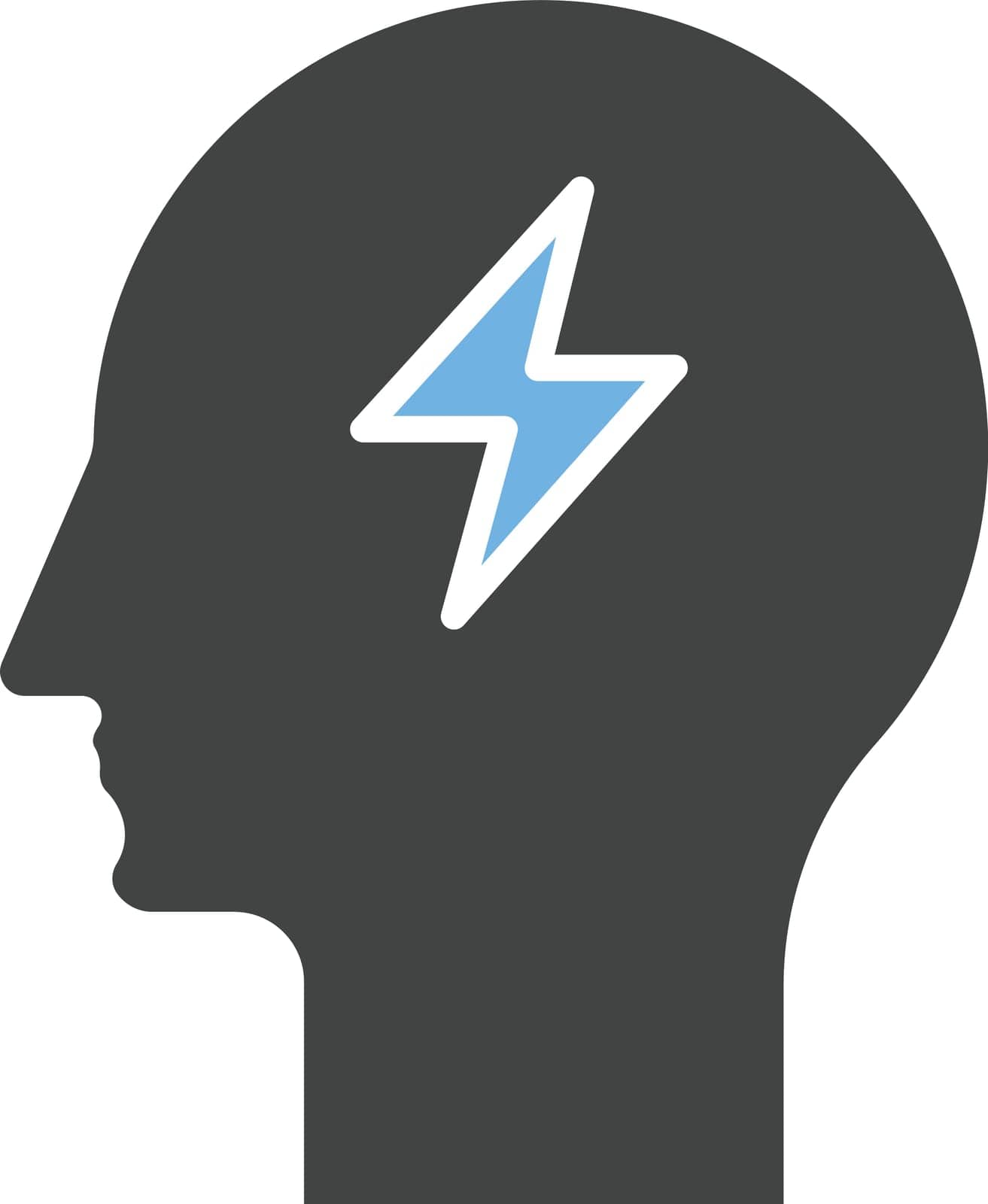 Mind Power icon vector image. by ICONBUNNY