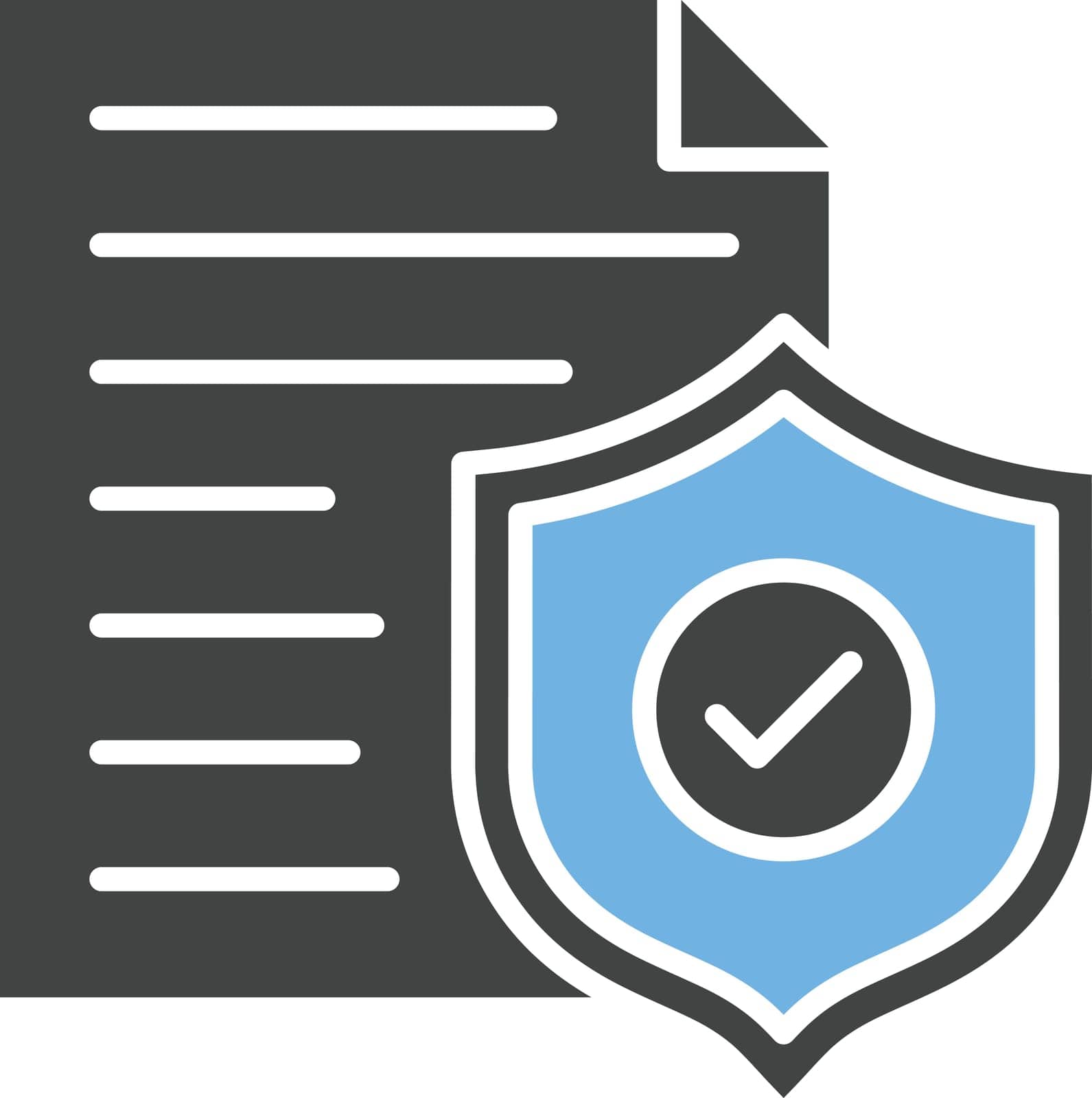 Secure Document icon vector image. by ICONBUNNY