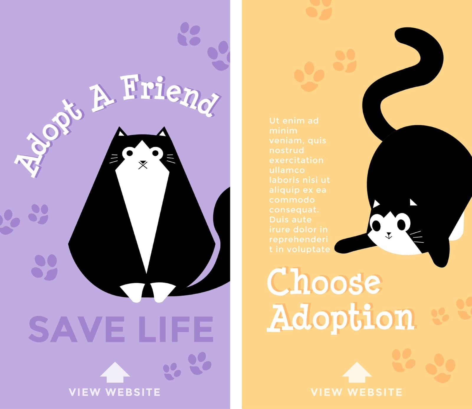 Choose adoption and save life. Adopt pet from veterinary. Get kitty and care for fluffy animal. Banner or advertisement with whiskered friends for kittens lovers and homeowners. Vector in flat style