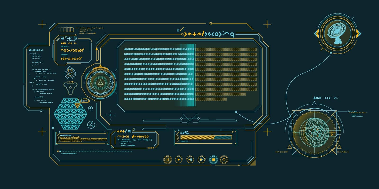 Futuristic HUD design of Sci-fi data. by ConceptCafe