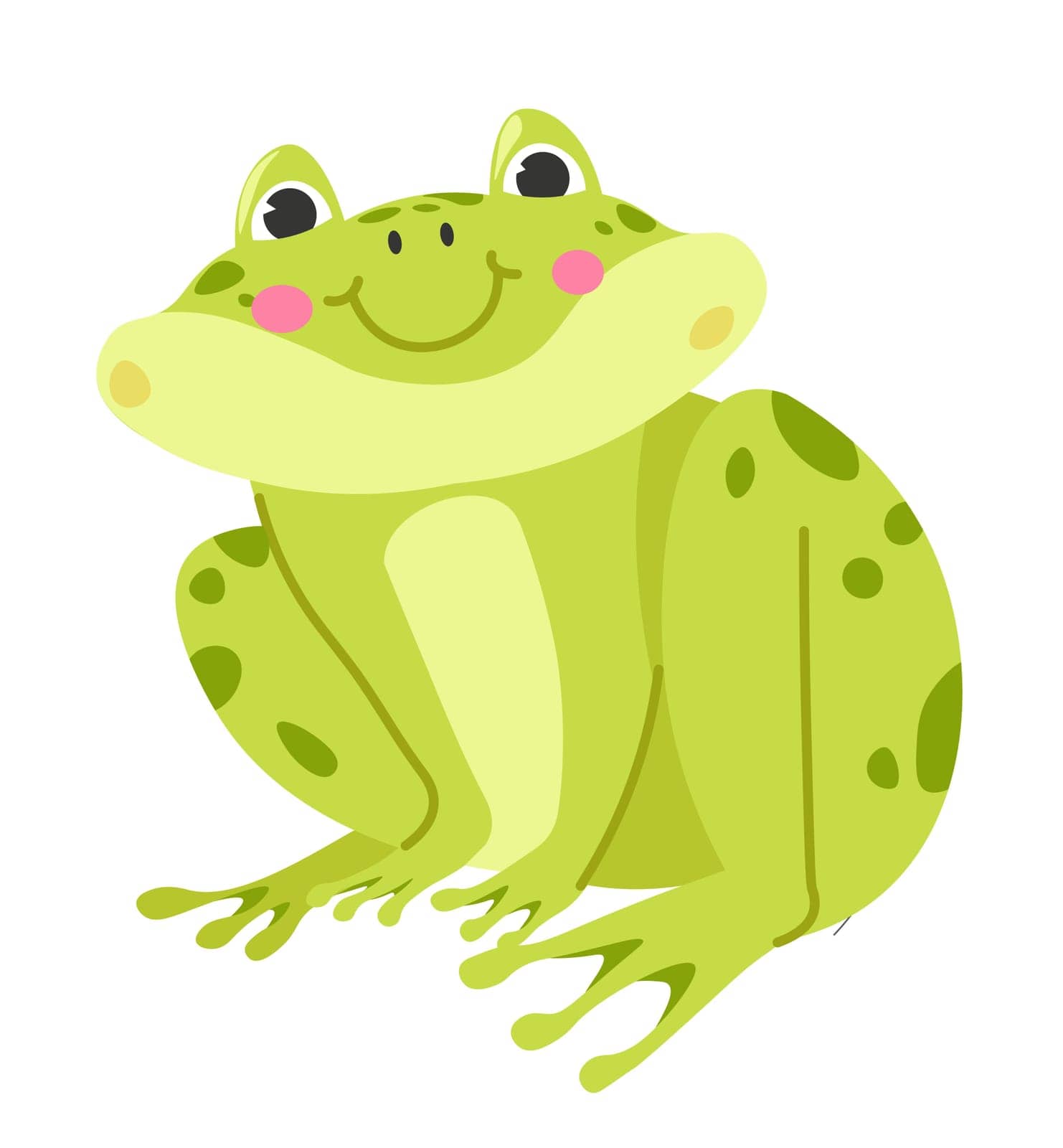 Frog character with smiling facial expression by Sonulkaster