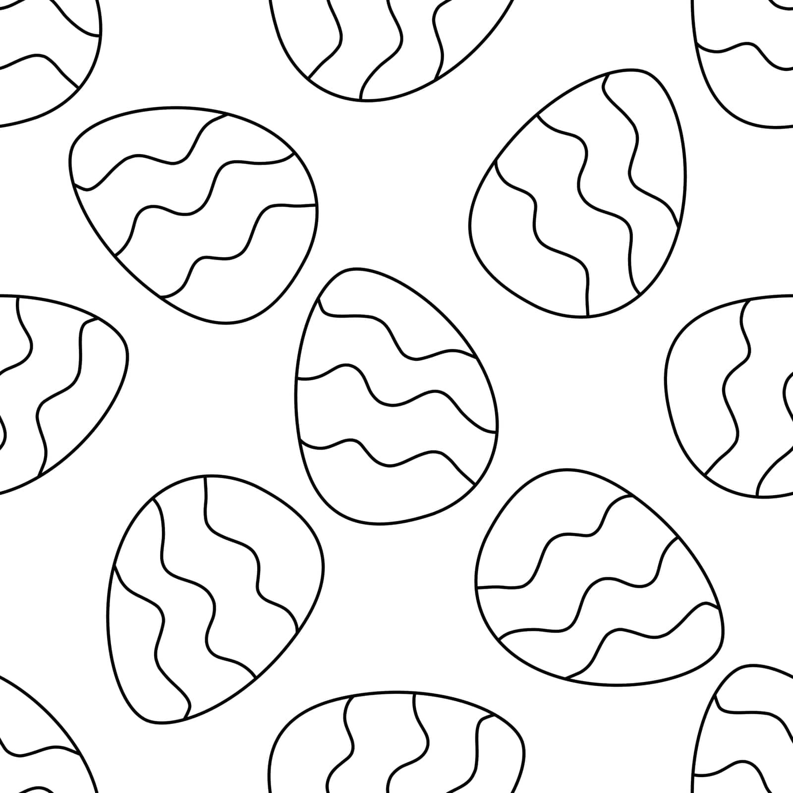 easter egg pattern hunting spring pattern textile line doodle
