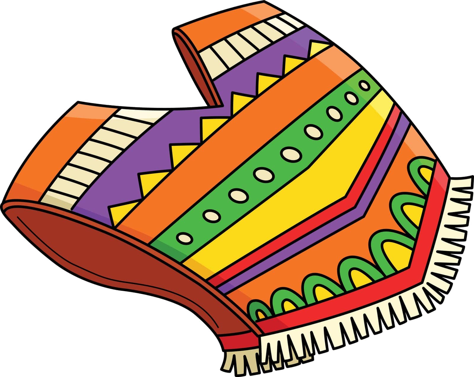 This cartoon clipart shows a Poncho illustration.