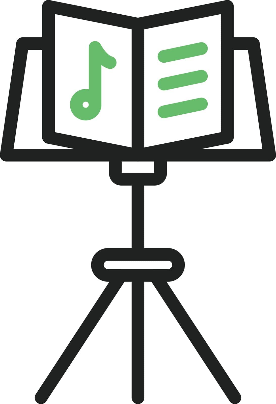 Music Stand icon vector image. by ICONBUNNY