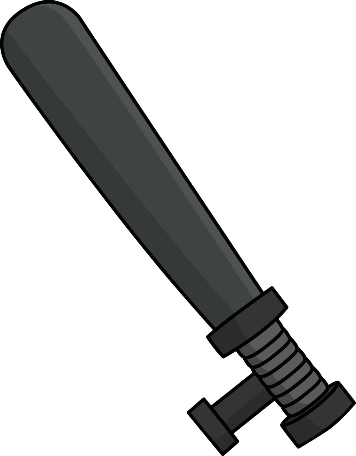 Police Baton Cartoon Colored Clipart Illustration by abbydesign