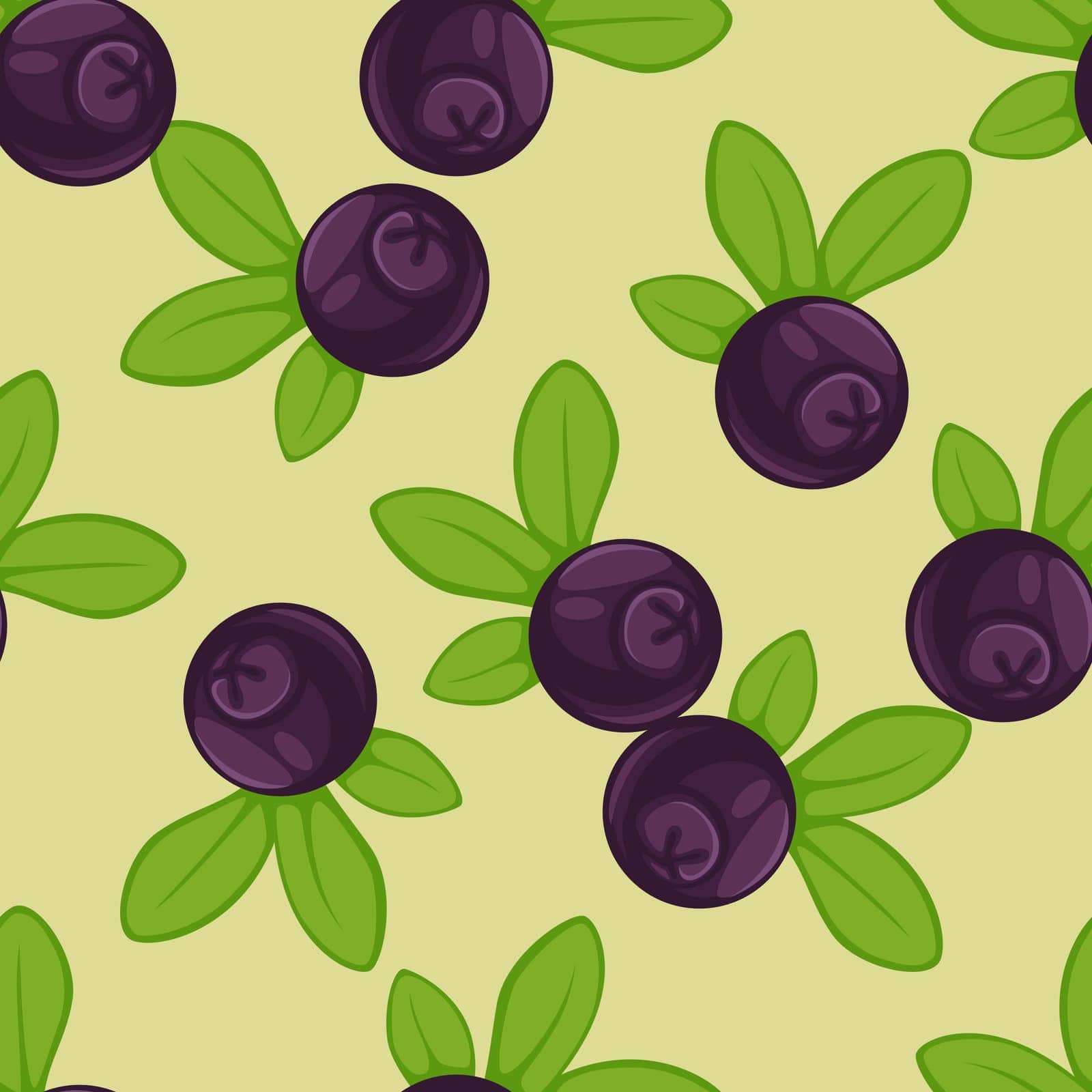 Vector blueberry Seamless Pattern featuring by Sonulkaster
