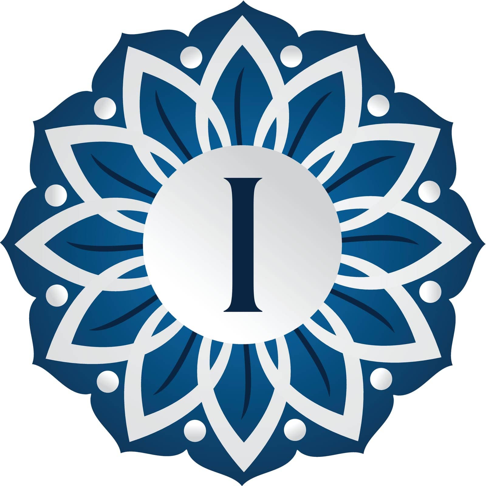 Flower Elegant icon Initial I by alluranet