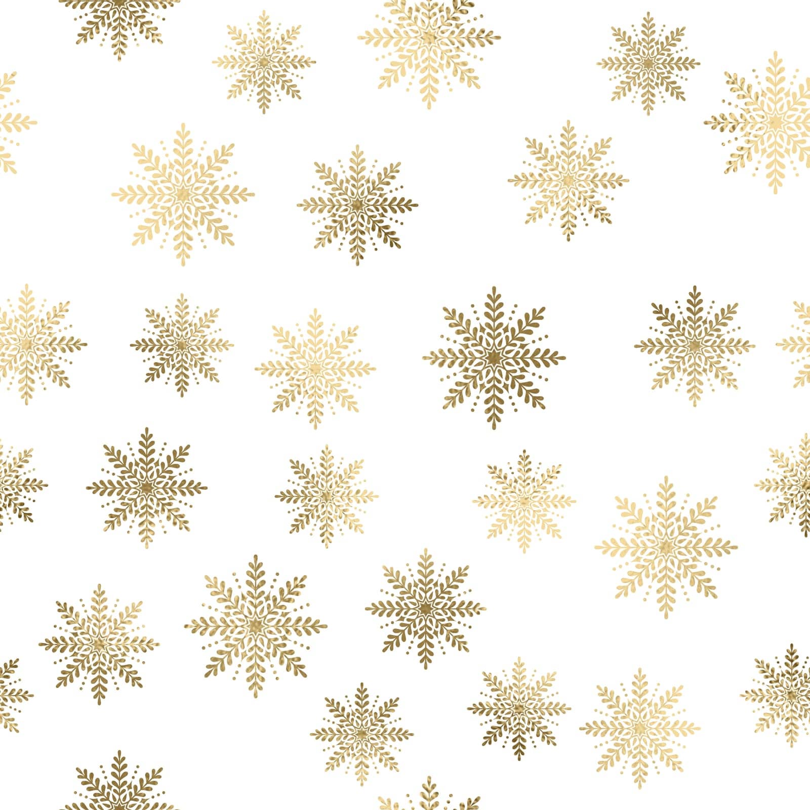 Golden snowflakes over layer transparent background