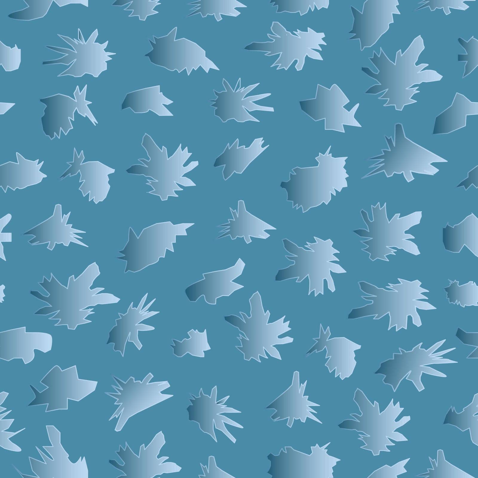 Realistic frost flowers seamless pattern with gradient effect. Perfect for textile, fabrics, wallpaper and backgrounds.
