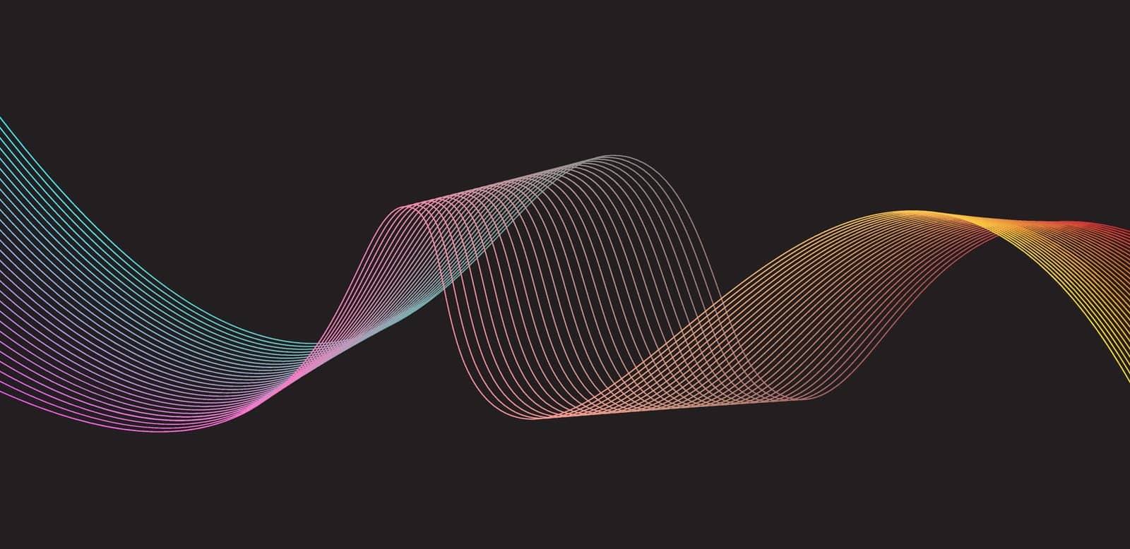 colorful motion sound wave on a dark background by jackreznor