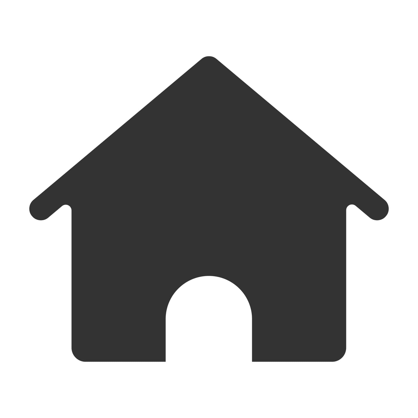 house glyph icon isolated on white background. house vector icon for web, mobile and ui design