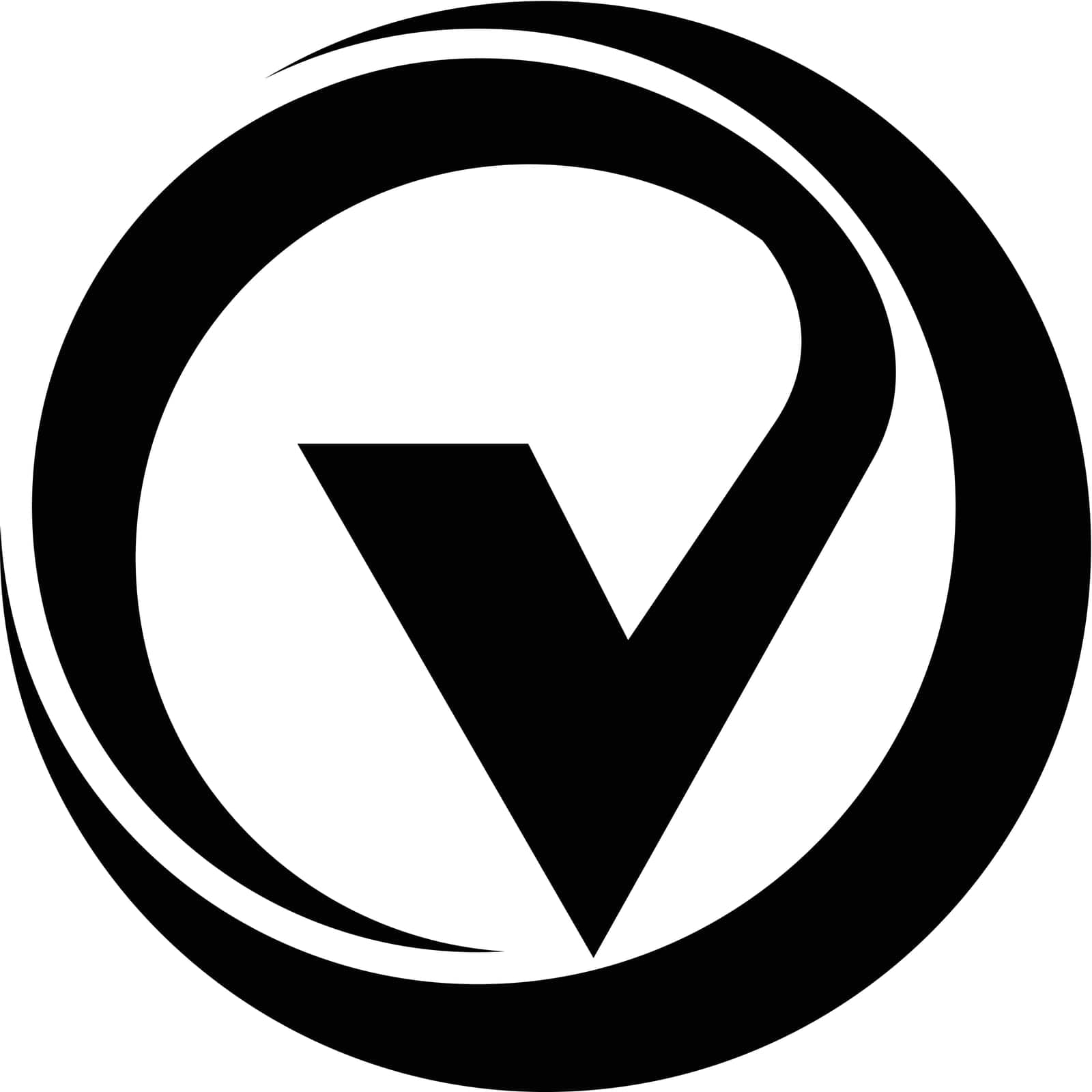 Letter V Emblem by alluranet